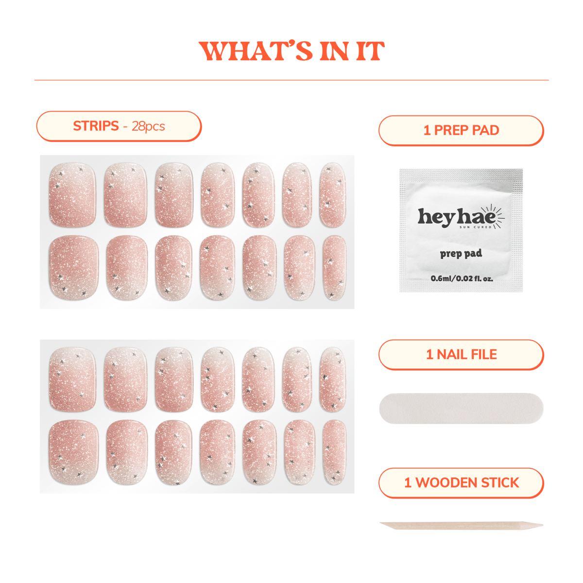 Hey, Rosé All Day - Heyhae - sun sured gel nail stickers