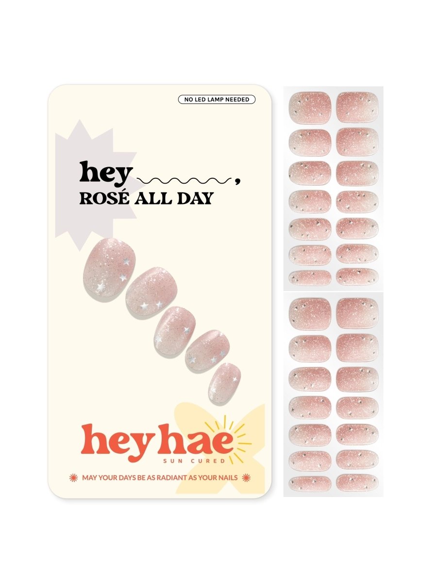 Hey, Rosé All Day - Heyhae - sun sured gel nail stickers