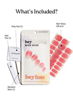 Hey, Rosy Ruby - Heyhae - sun sured gel nail stickers