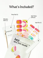 Hey, Sea you Glow - Heyhae - sun sured gel nail stickers