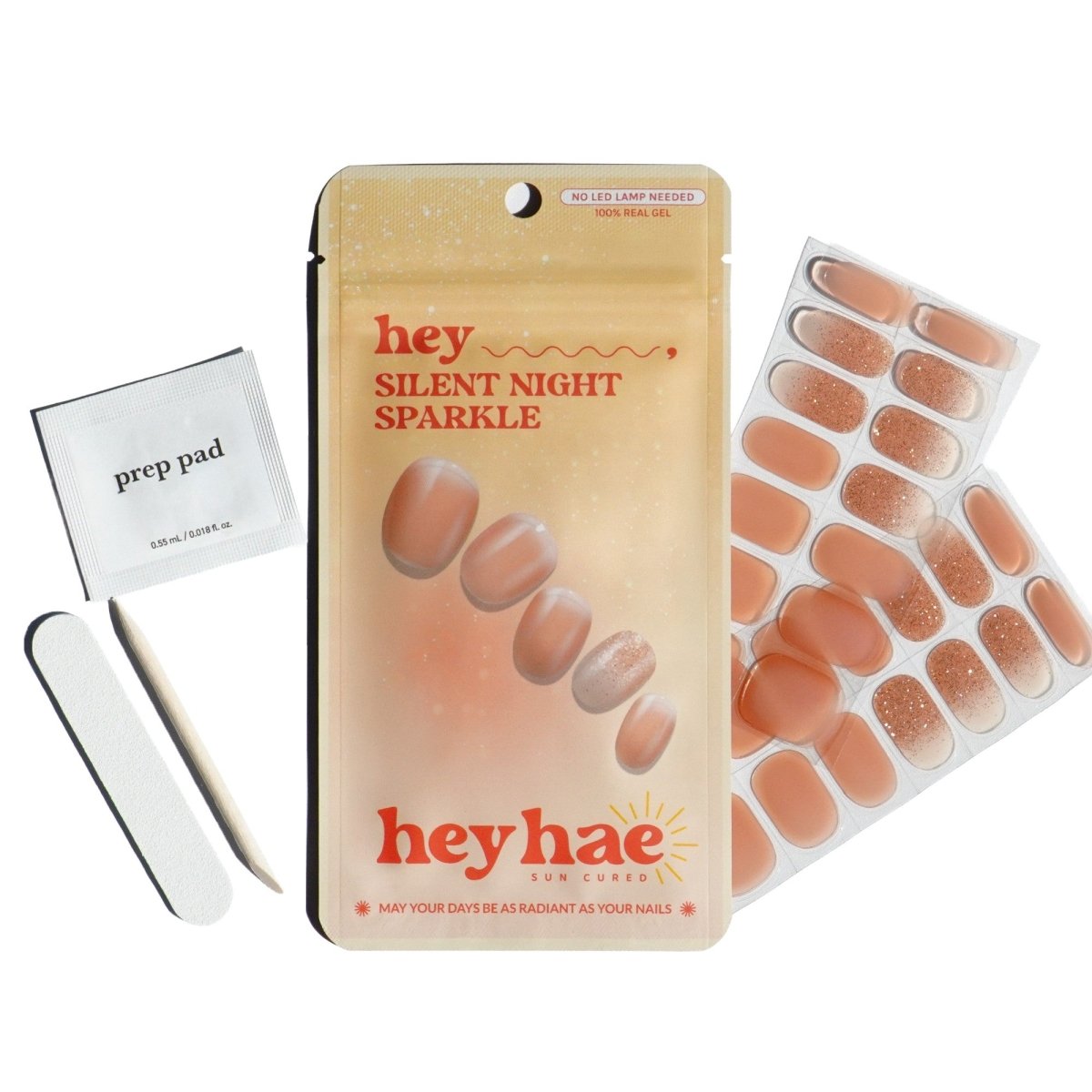 Hey, Silent Night Sparkle - Heyhae - sun sured gel nail stickers