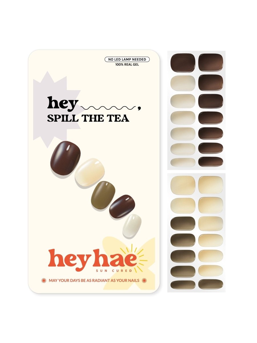 Hey, Spill the Tea - Heyhae - sun sured gel nail stickers