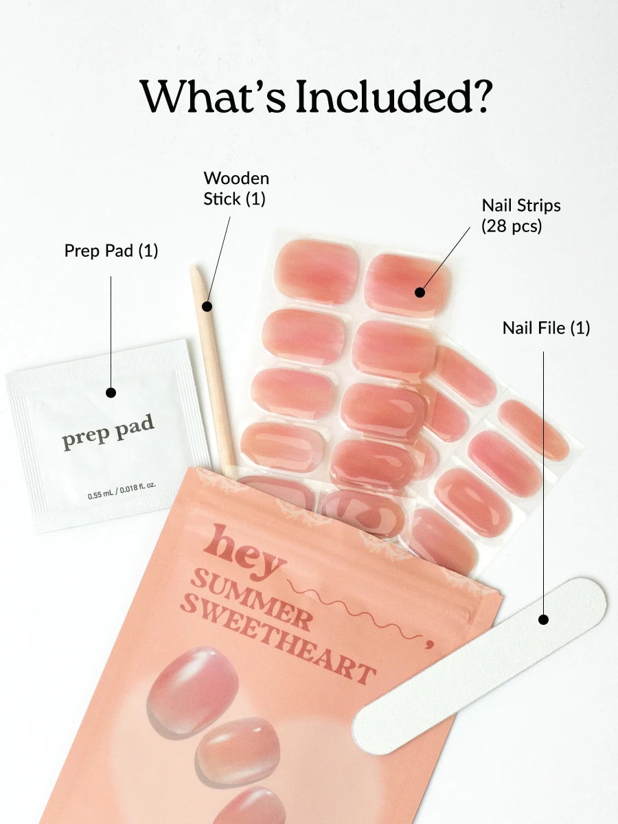 Hey, Summer Sweetheart - Heyhae - sun sured gel nail stickers