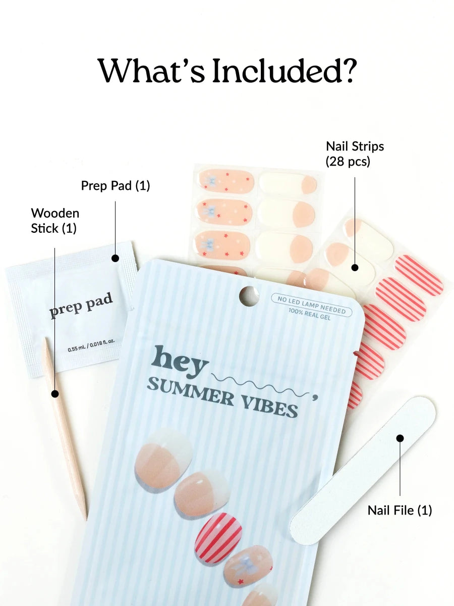 Hey, Summer Vibes - Heyhae - sun sured gel nail stickers