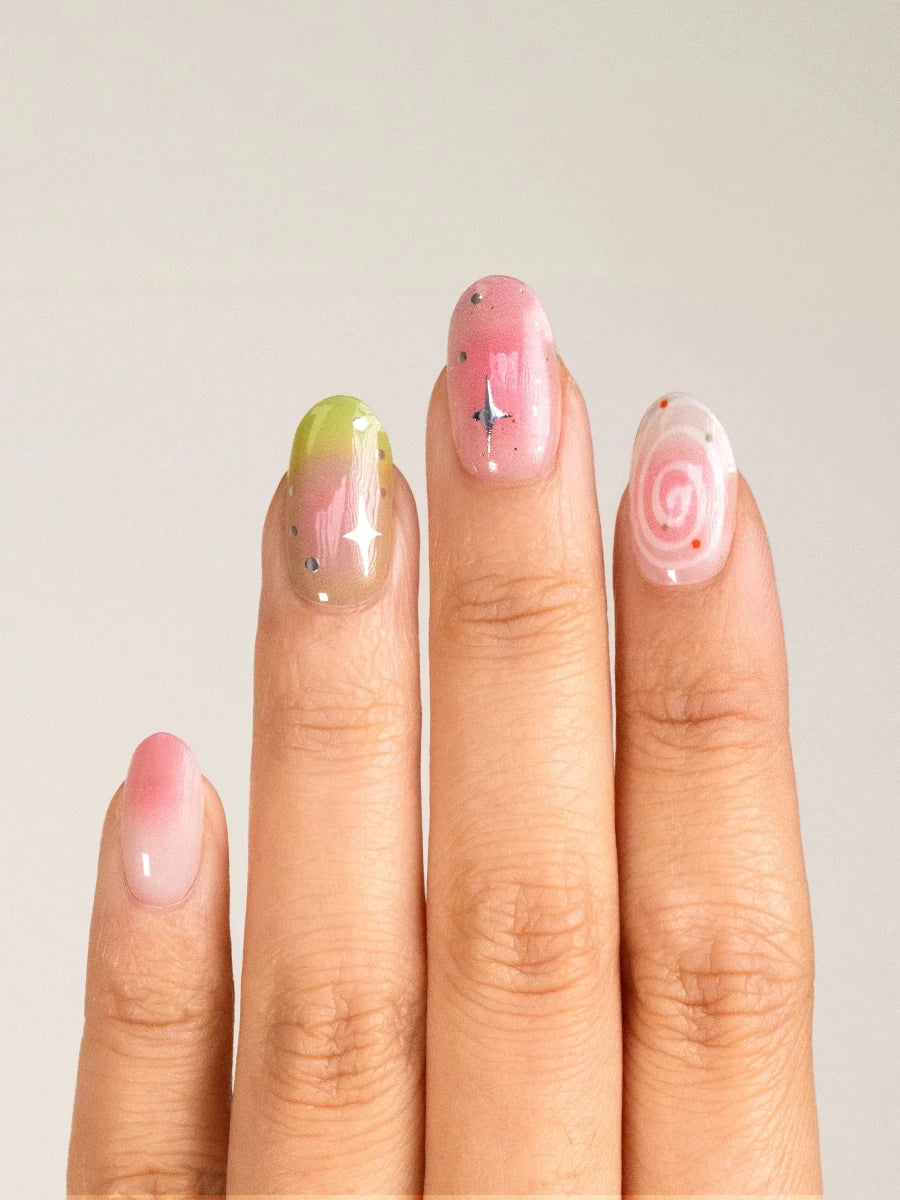 Hey, Sweetheart Latte - Heyhae - sun sured gel nail stickers