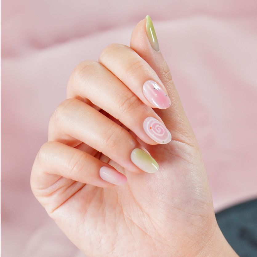 Hey, Sweetheart Latte - Heyhae - sun sured gel nail stickers