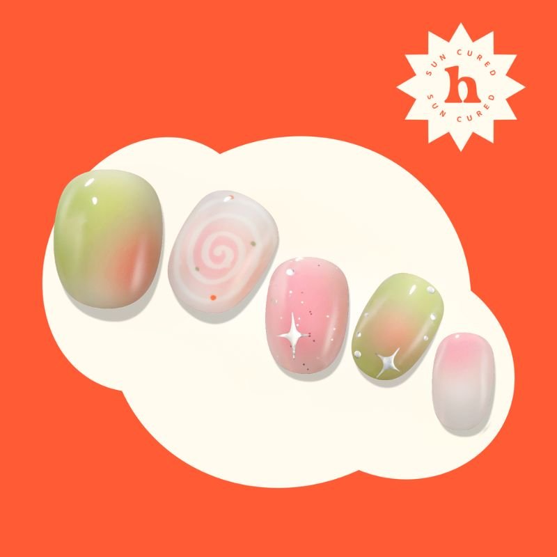 Hey, Sweetheart Latte - Heyhae - sun sured gel nail stickers