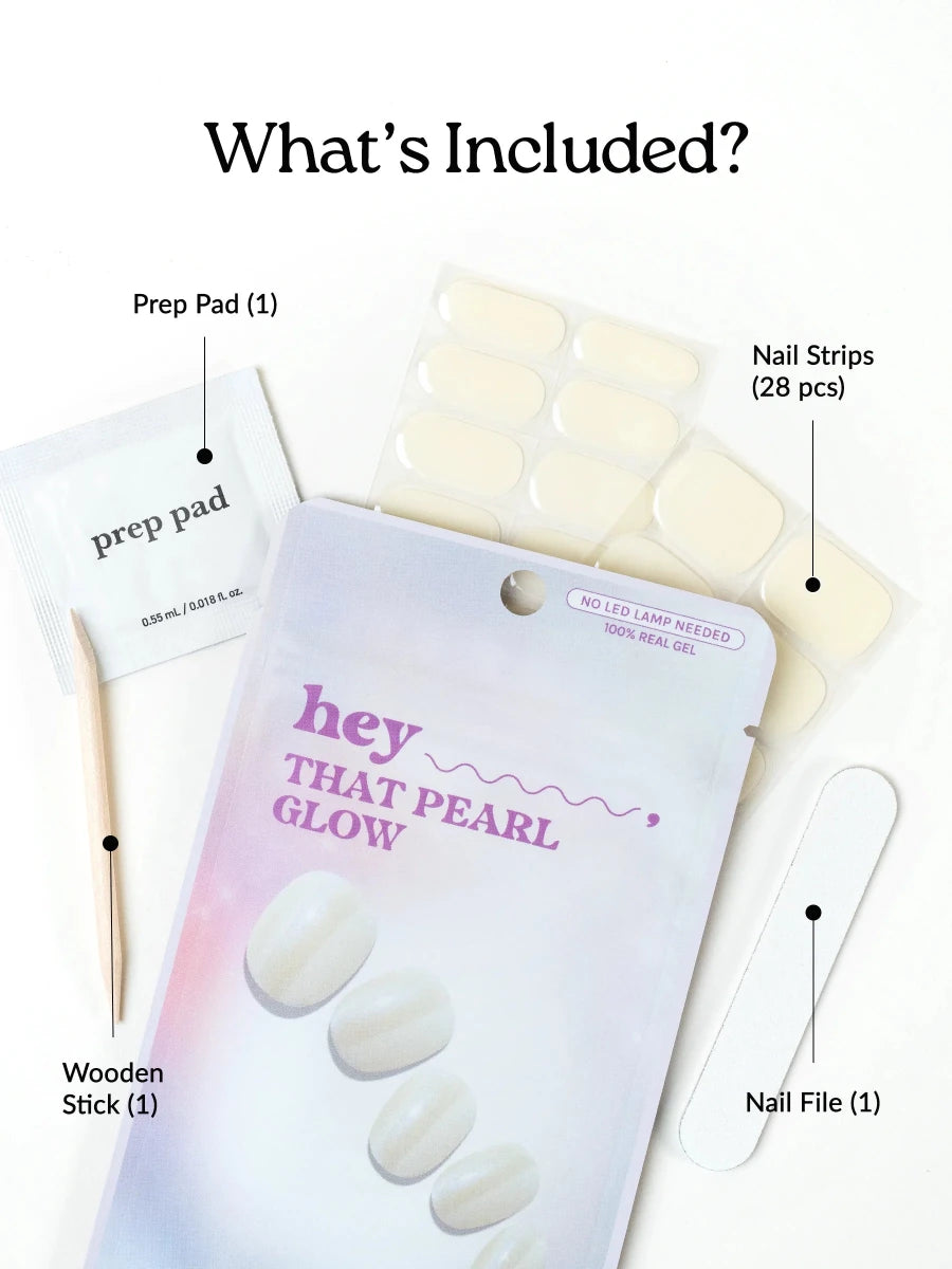 Hey, That Pearl Glow - Heyhae - sun sured gel nail stickers