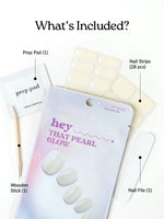 Hey, That Pearl Glow - Heyhae - sun sured gel nail stickers