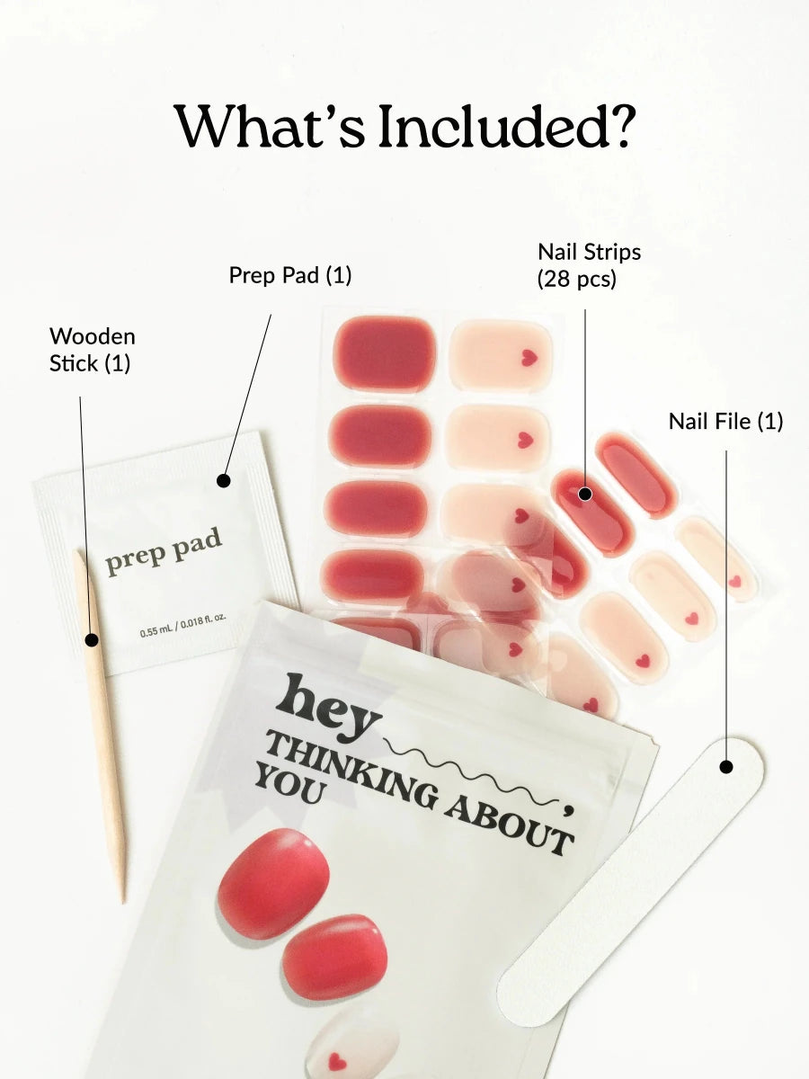 Hey, Thinking About You - Heyhae - sun sured gel nail stickers