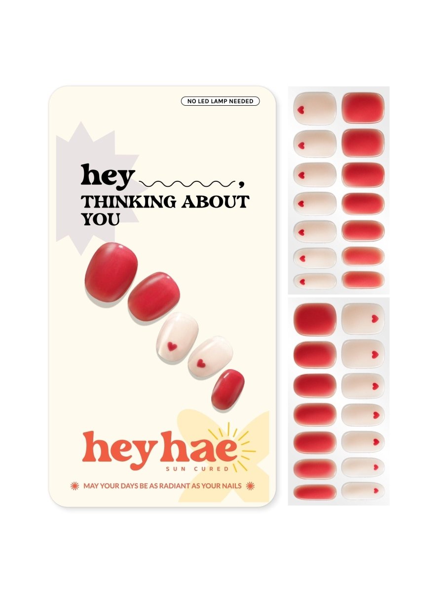 Hey, Thinking About You - Heyhae - sun sured gel nail stickers