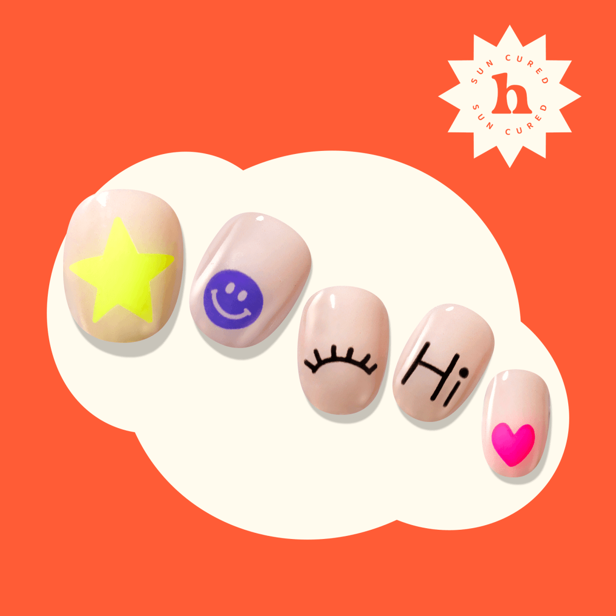 Hey, You Make Me Smile - Heyhae - sun sured gel nail stickers