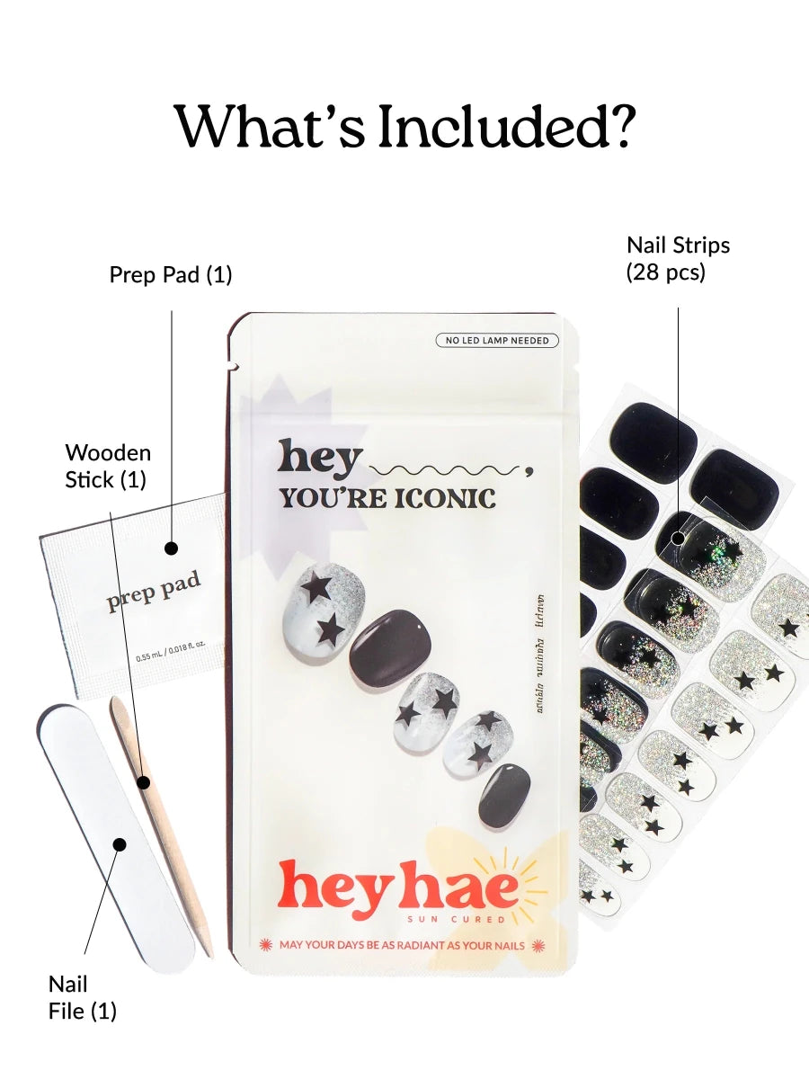 Hey, You're Iconic - Heyhae - sun sured gel nail stickers