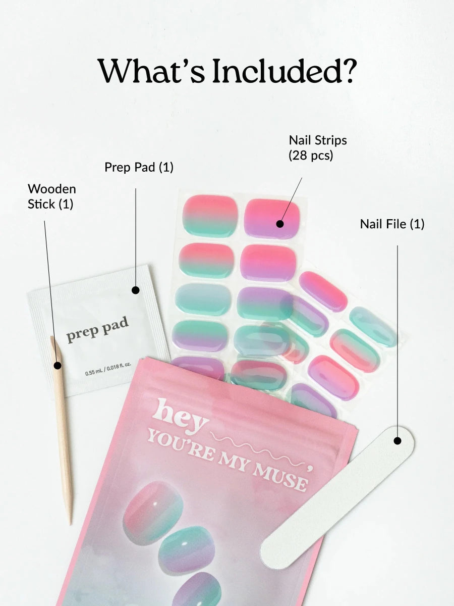 Hey, You’re My Muse - Heyhae - sun sured gel nail stickers