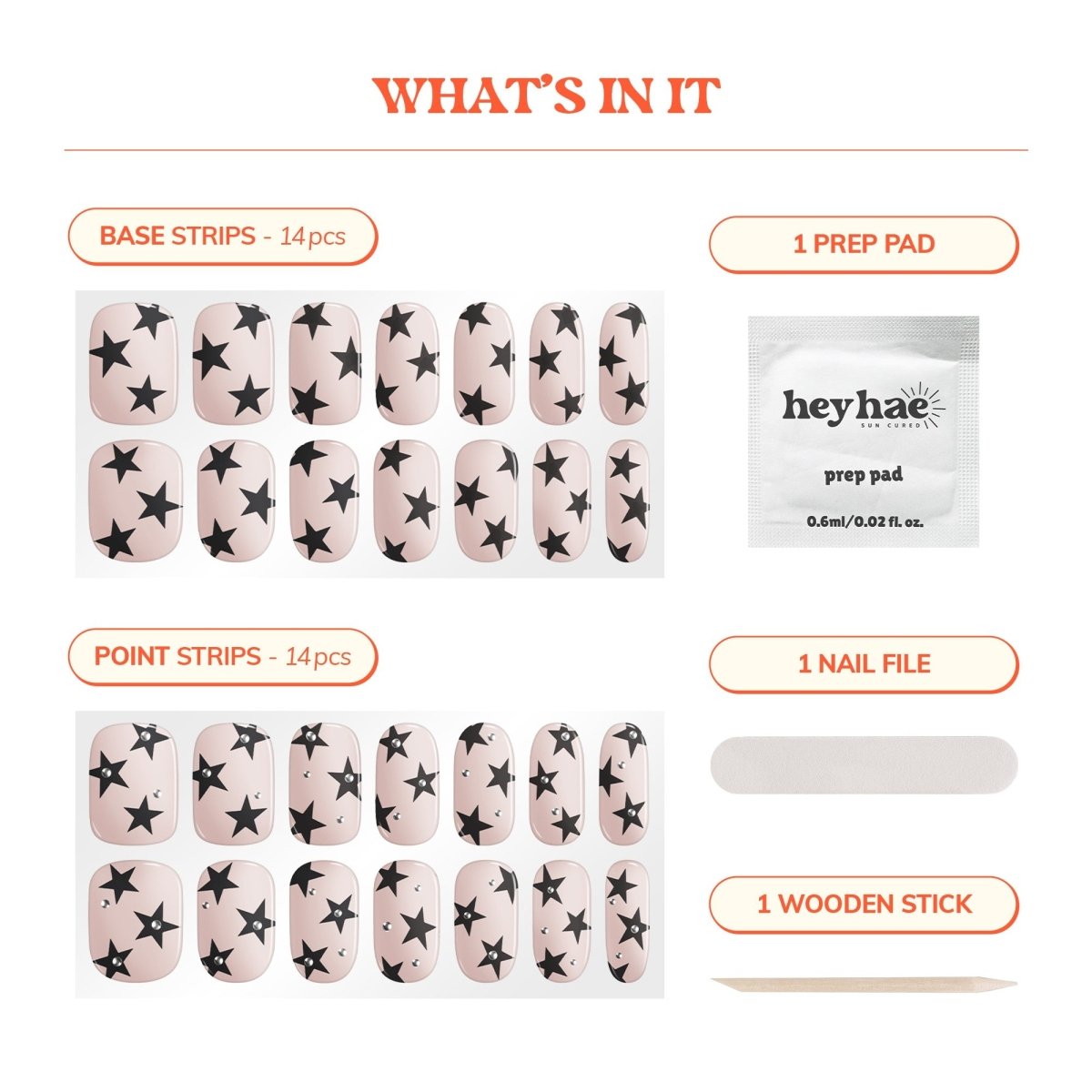 Hey, You’re My Star - Heyhae - sun sured gel nail stickers