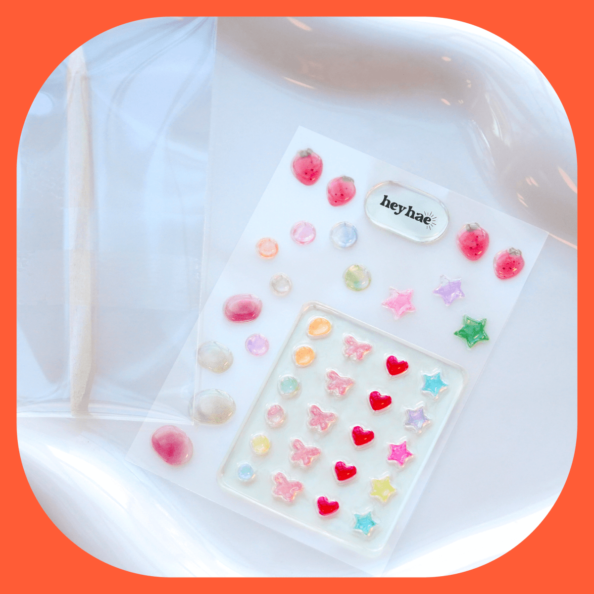 Jelly Dew Drops - Heyhae - sun sured gel nail stickers