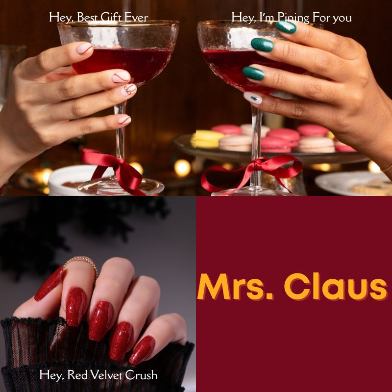 Mrs. Claus Set - Heyhae - sun sured gel nail stickers