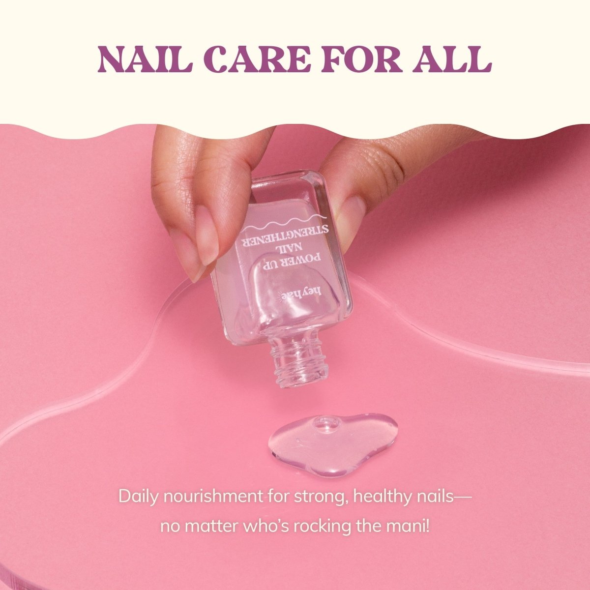 Power Up Nail Strengthener - Heyhae - sun sured gel nail stickers