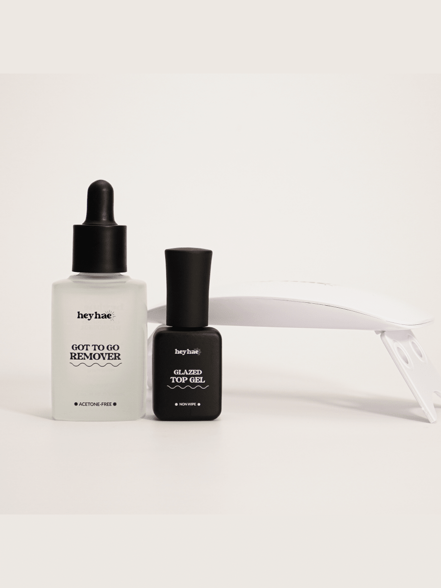 Remover & Top Gel Set (Free LED Lamp) - Heyhae - sun sured gel nail stickers