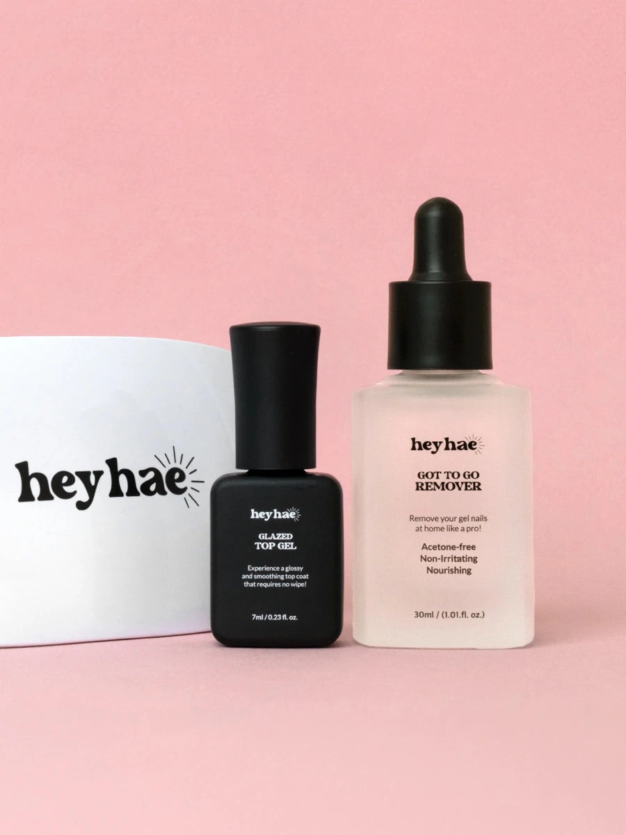 Remover & Top Gel Set (Free LED Lamp) - Heyhae - sun sured gel nail stickers