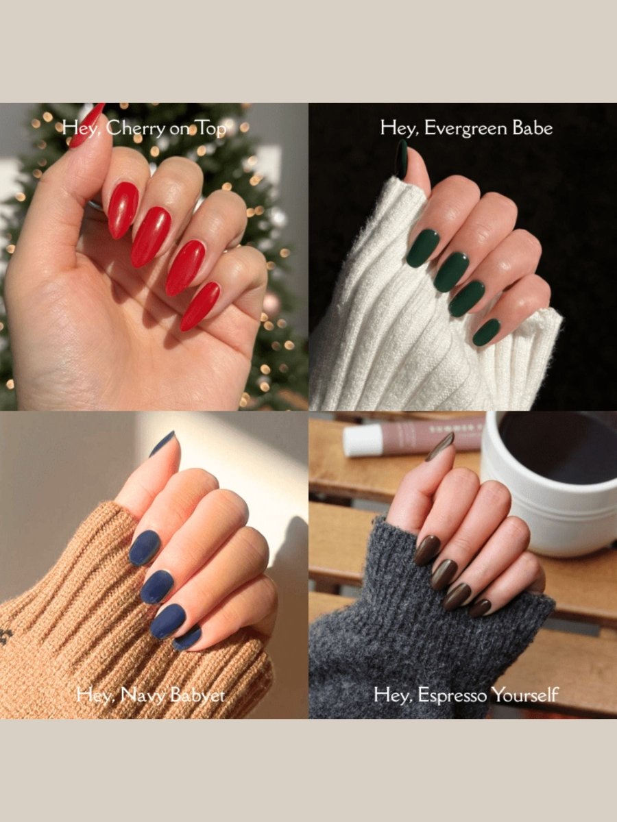 Season of Solids Set - Heyhae - sun sured gel nail stickers