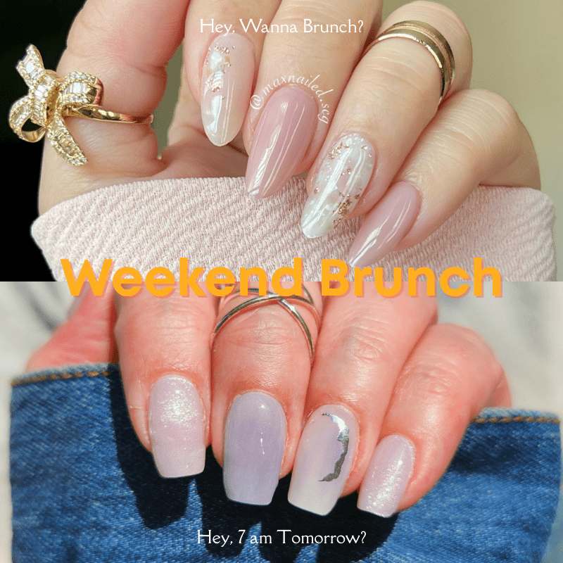 Weekend Brunch - Heyhae - sun sured gel nail stickers