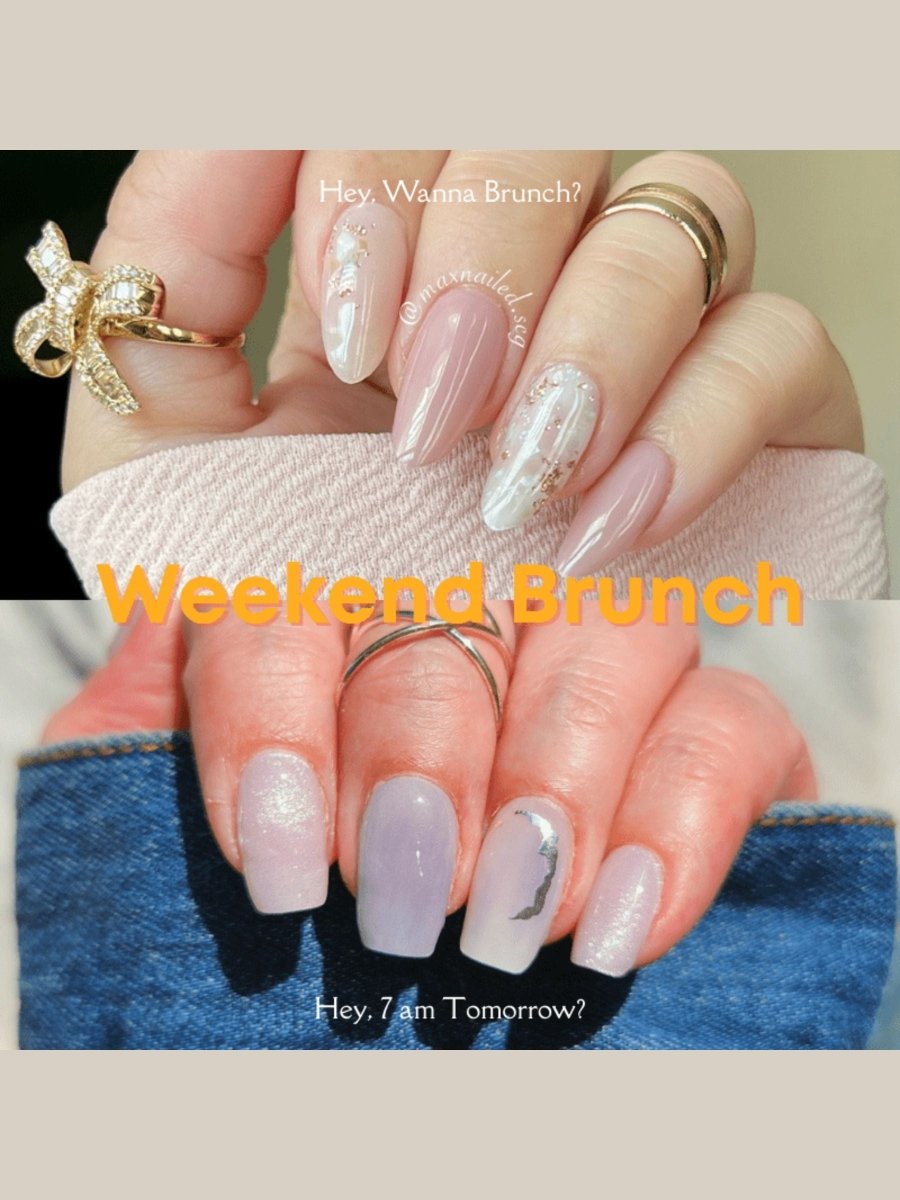 Weekend Brunch - Heyhae - sun sured gel nail stickers