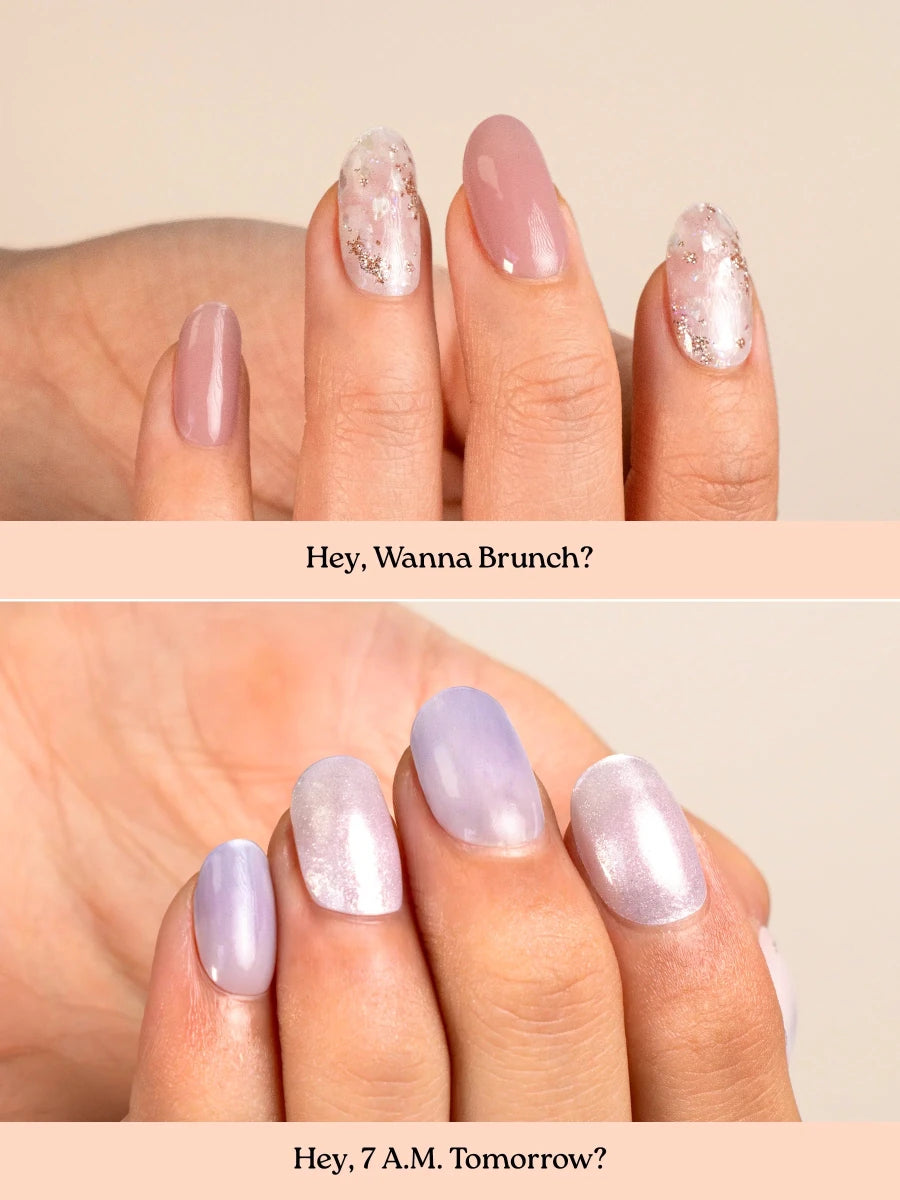 Weekend Brunch Set - Heyhae - sun sured gel nail stickers